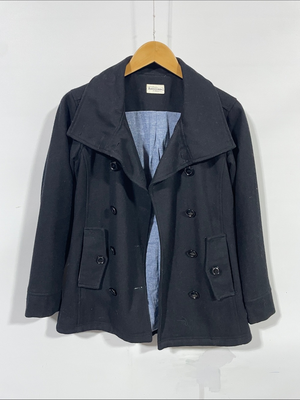 Bridge & Burn Women's Black Peacoat - X-Small